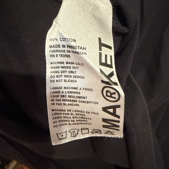 Market Blackwash Peace Bear Mens T shirt Large - Picture 6 of 6